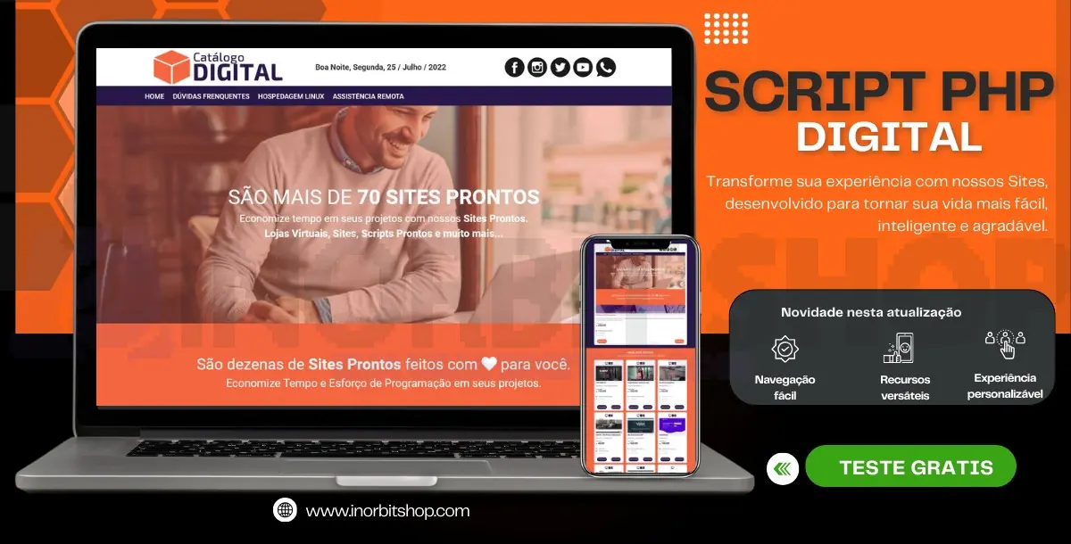 SCRIPT PHP LOJA VIRTUAL | CATÁLOGO DE PRODUTO DIGITAL  COM PAINEL ADMINISTRATIVO